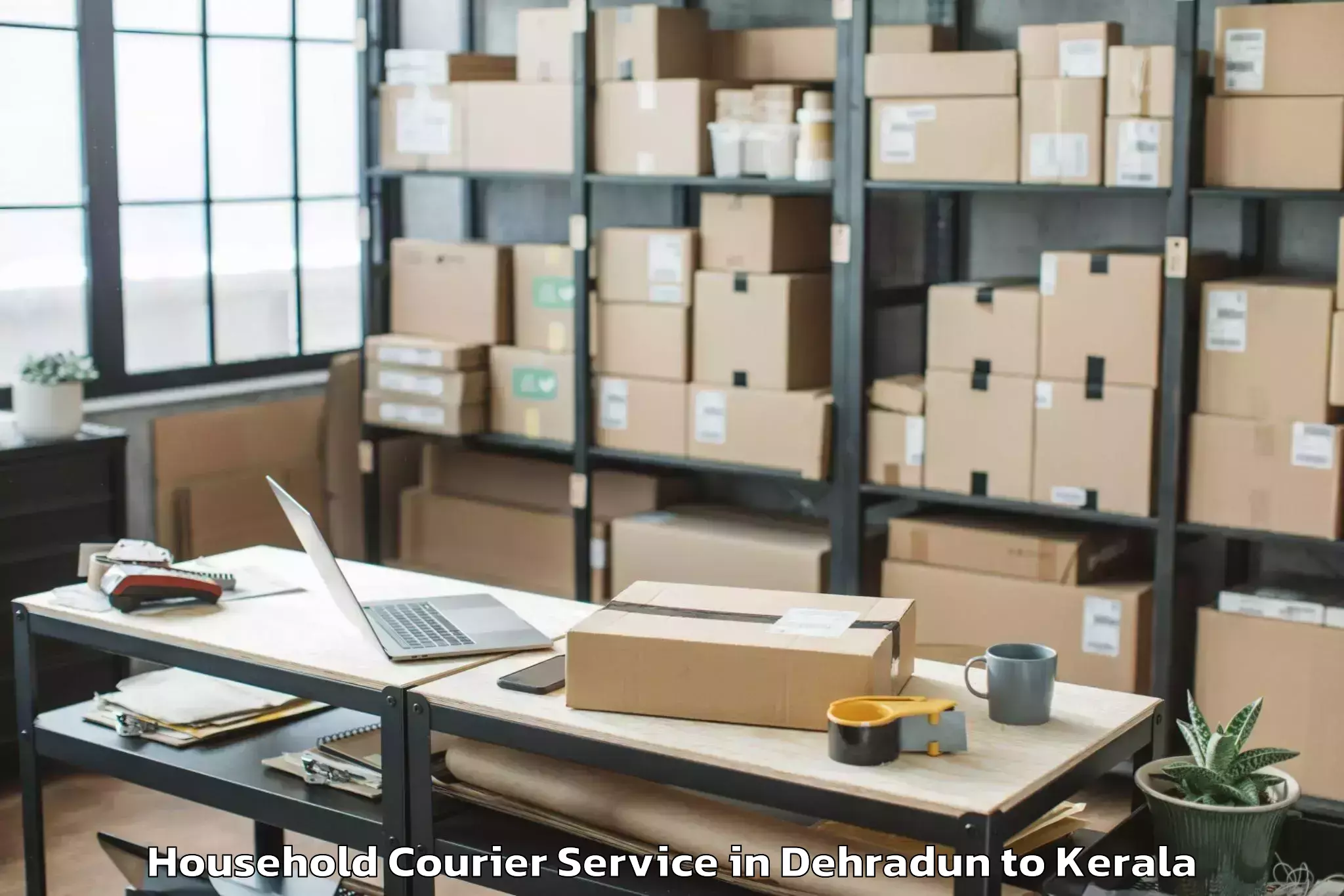 Book Your Dehradun to Naduvannur Household Courier Today